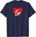 I Love Lee First Name Tshirt I Heart Named T-Shirt - Navy Blue