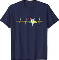 OES shirts for women logo - heartbeat EKG pulse t-shirt T-Shirt - Navy Blue