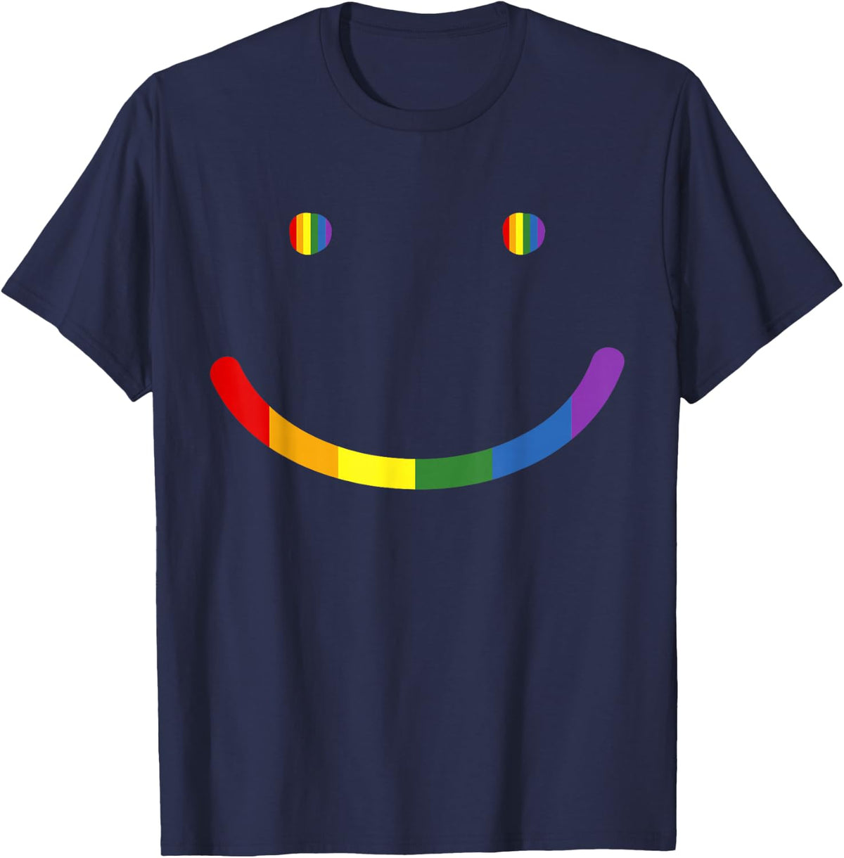 Gay Pride Equality LGBTQ Smile T-Shirt - Navy Blue
