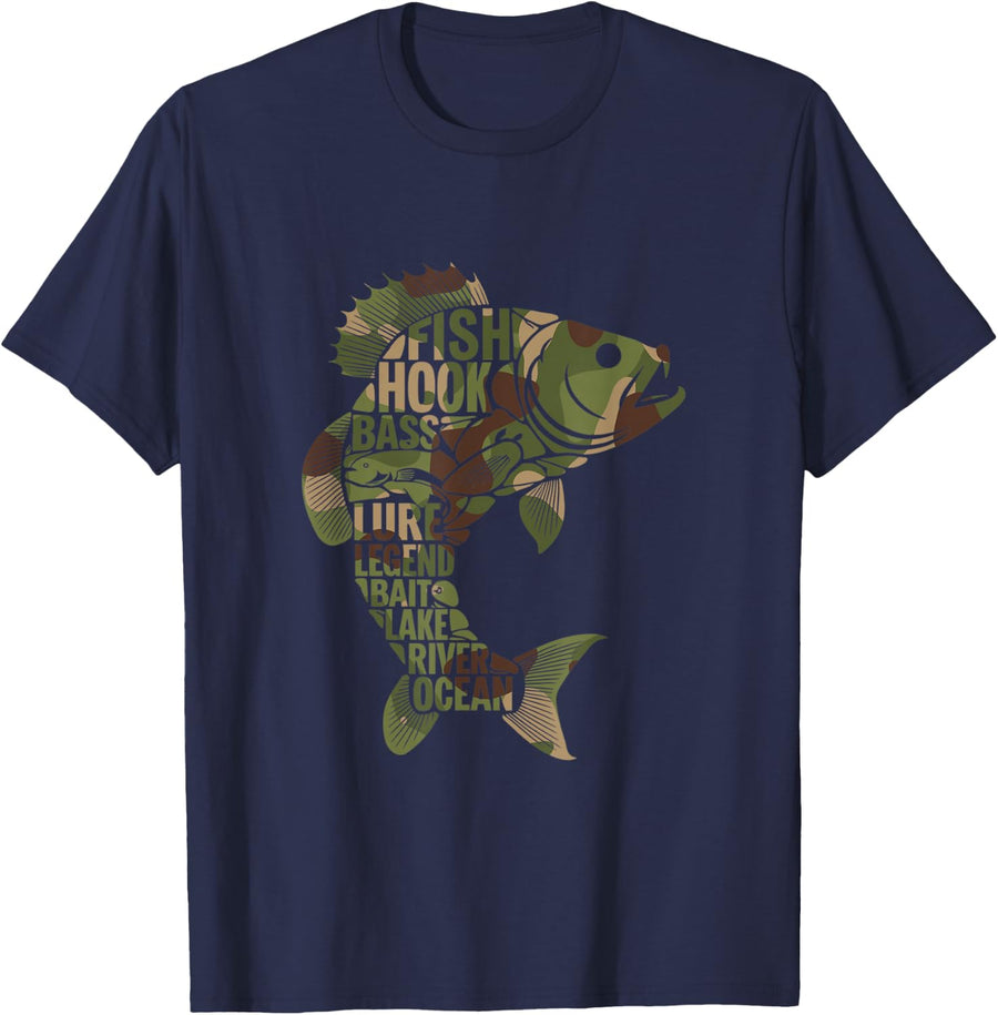 Fishing Apparel - Fishing T-Shirt - Navy Blue