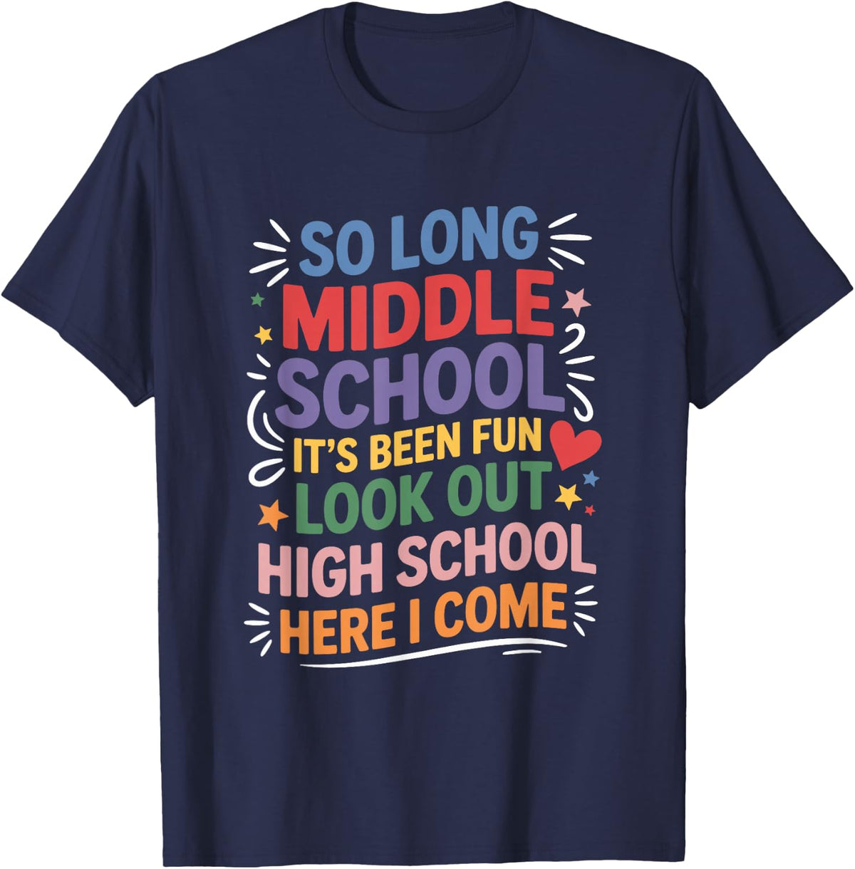 Been Fun Look Out High Schoolers Here I Come, School Teacher T-Shirt - Navy Blue