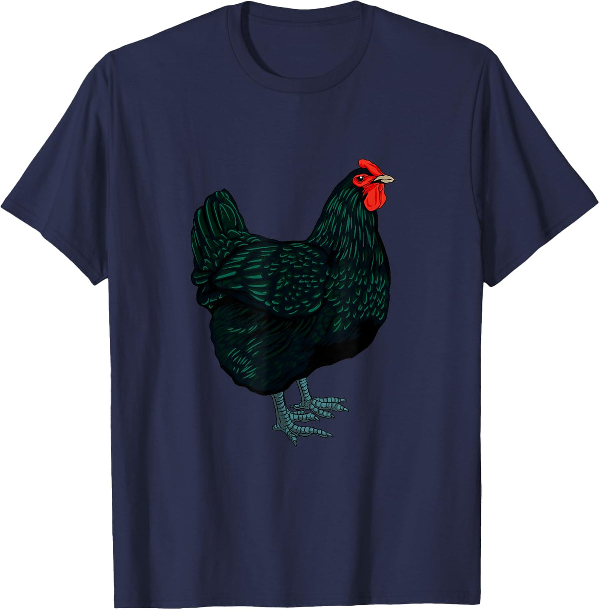 Jersey Giant Chicken T-Shirt - Navy Blue