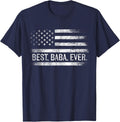 Best Baba Ever American Flag Gifts Baba Father's Day Men T-Shirt - Navy Blue