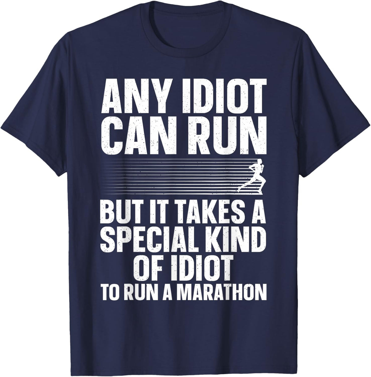 Funny Marathon Running Design For Men Women Marathon Runner T-Shirt - Navy Blue