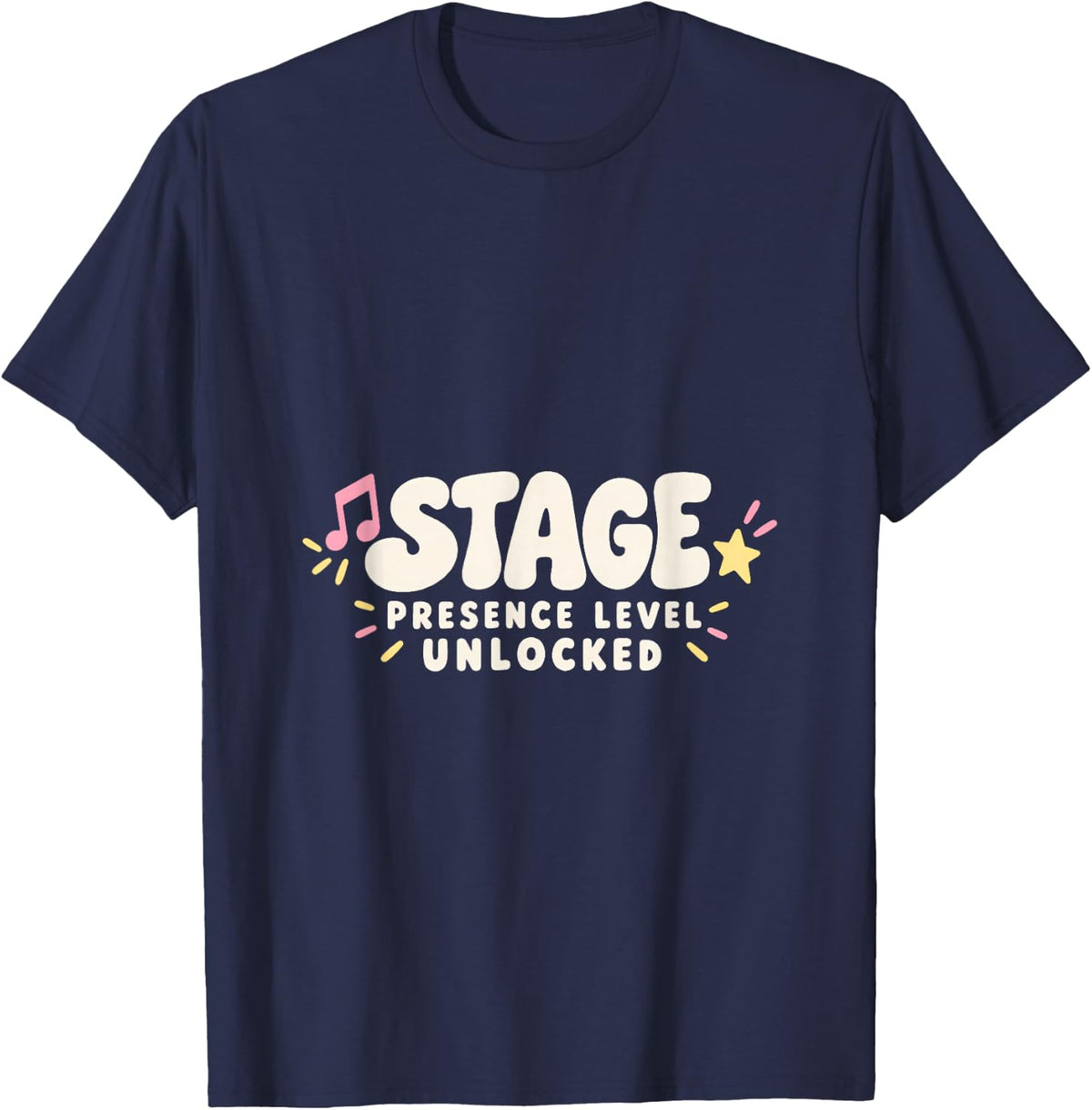Stage Presence Level Unlocked Kpop Dancer Idol Funny T-Shirt - Navy Blue