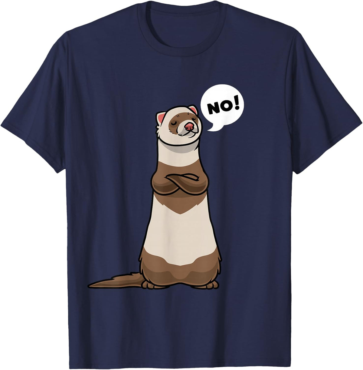 Stubborn Ferret T-Shirt - Navy Blue