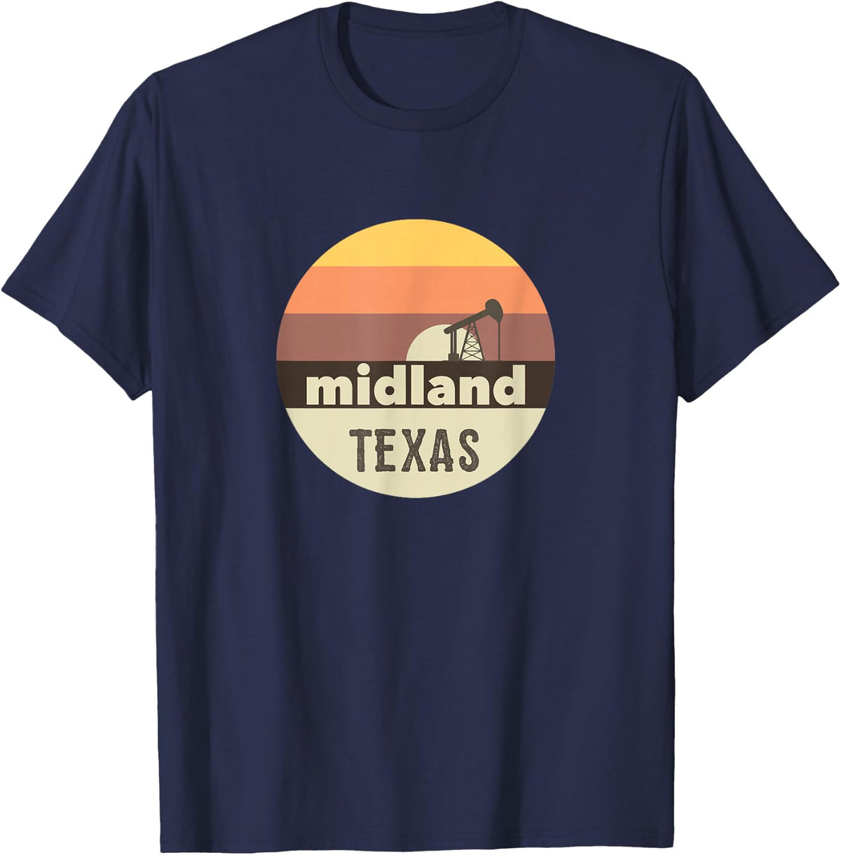 Midland Texas West Texas Oil Drilling Tee Shirt For Men Women Oilfield Workers T Shirts - Navy Blue