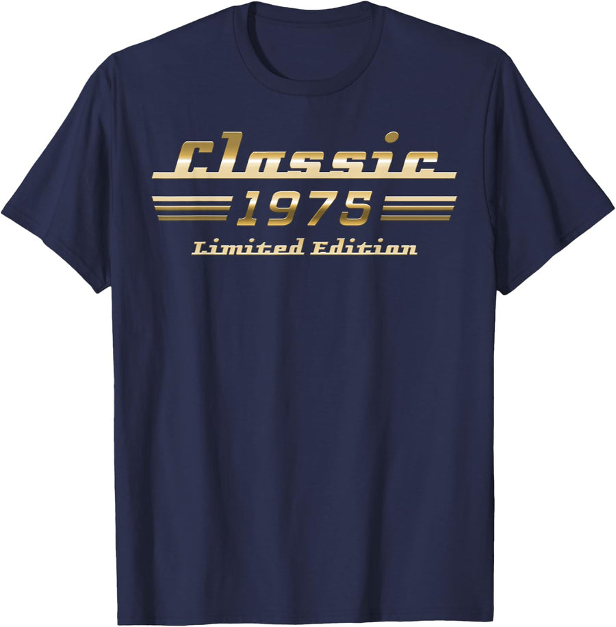 Classic 1975 Limited Edition Classic Car 51st Birthday T-Shirt - Navy Blue