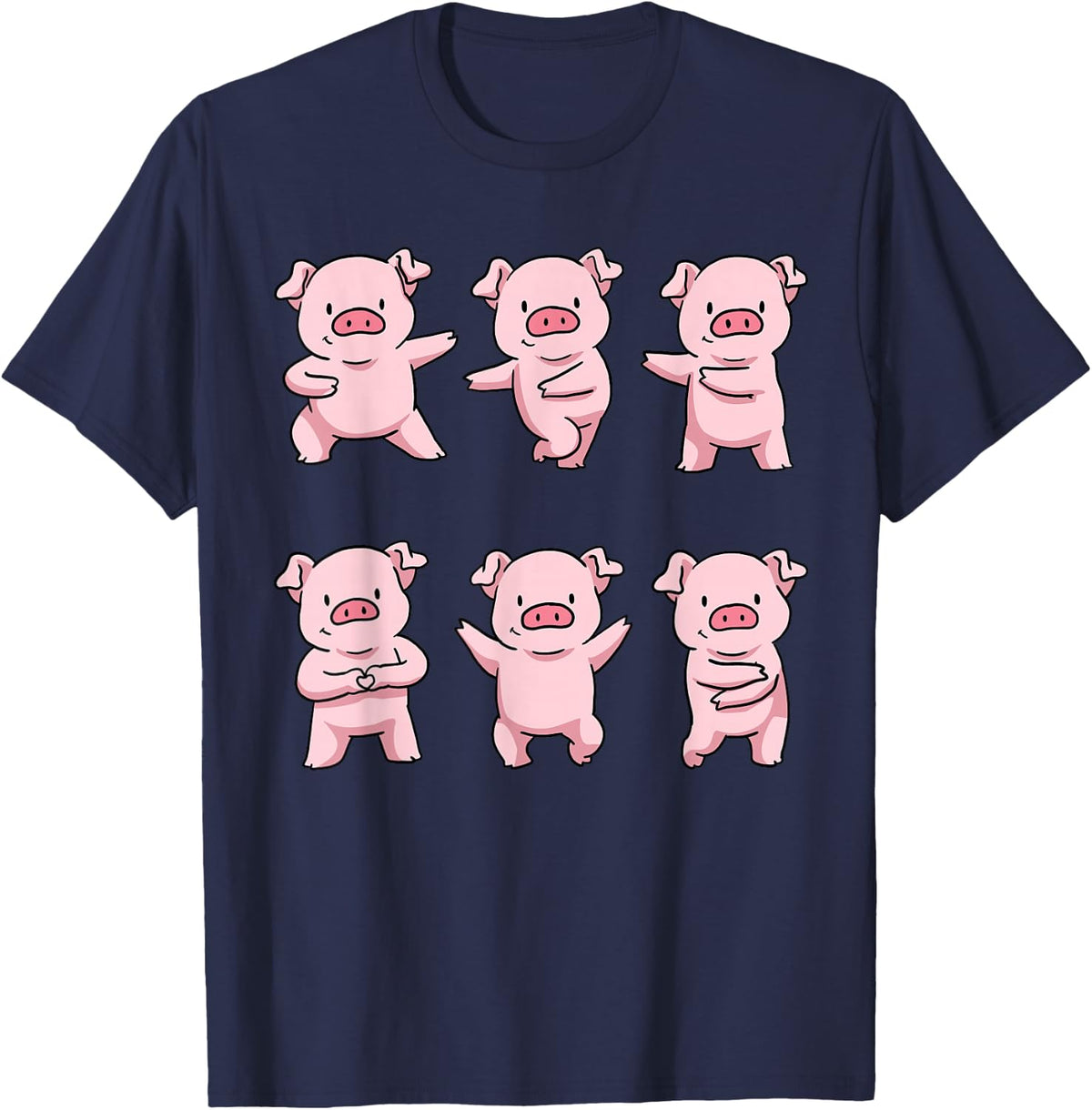 Pig Gifts for Pig Lovers Women Pig Shirt Women Men Kids Pig T-Shirt - Navy Blue
