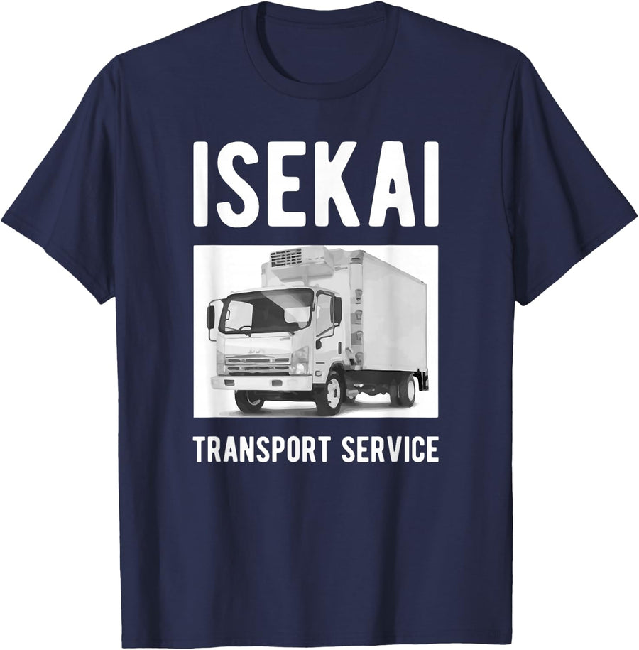 Truck-Kun Isekai Transport Service T-Shirt - Navy Blue