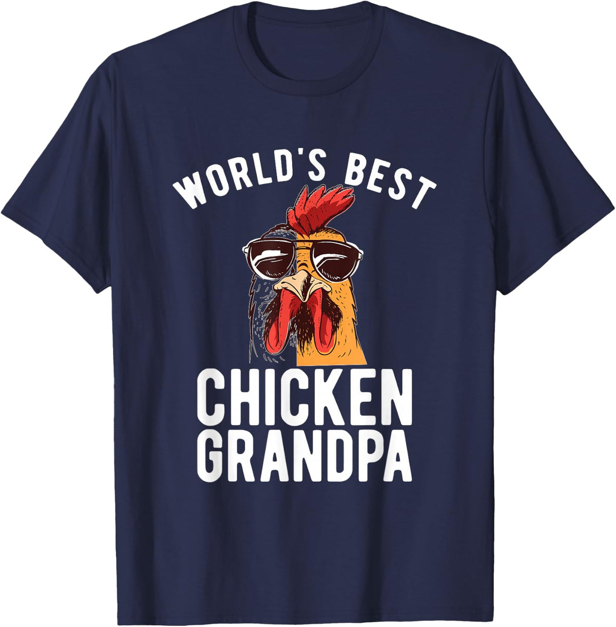 Worlds best Chicken Grandpa Hen Chicken Lover T-Shirt - Navy Blue