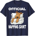 Airedale Terrier Dog Official Napping shirt Pajamas T-Shirt - Navy Blue