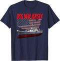 WW2 Battleship USS New Jersey BB-62 World War 2 Ship Boys T-Shirt - Navy Blue