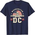 US Cities Capitol Hill Flag Retro Tr T-Shirt - Navy Blue
