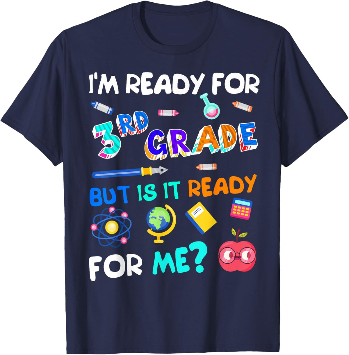 3rd Grade Back to School Third Grade 1st Day of School T-Shirt - Navy Blue
