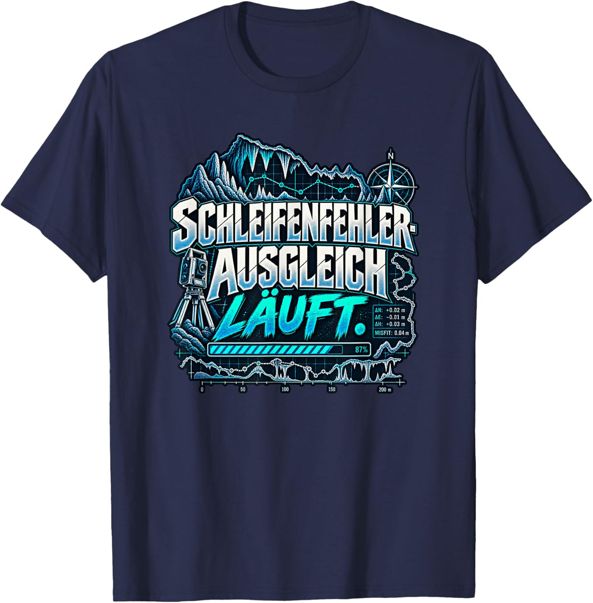 Schleifenfehler Spelunking Caving Cave Explorer Shirt T-Shirt - Navy Blue