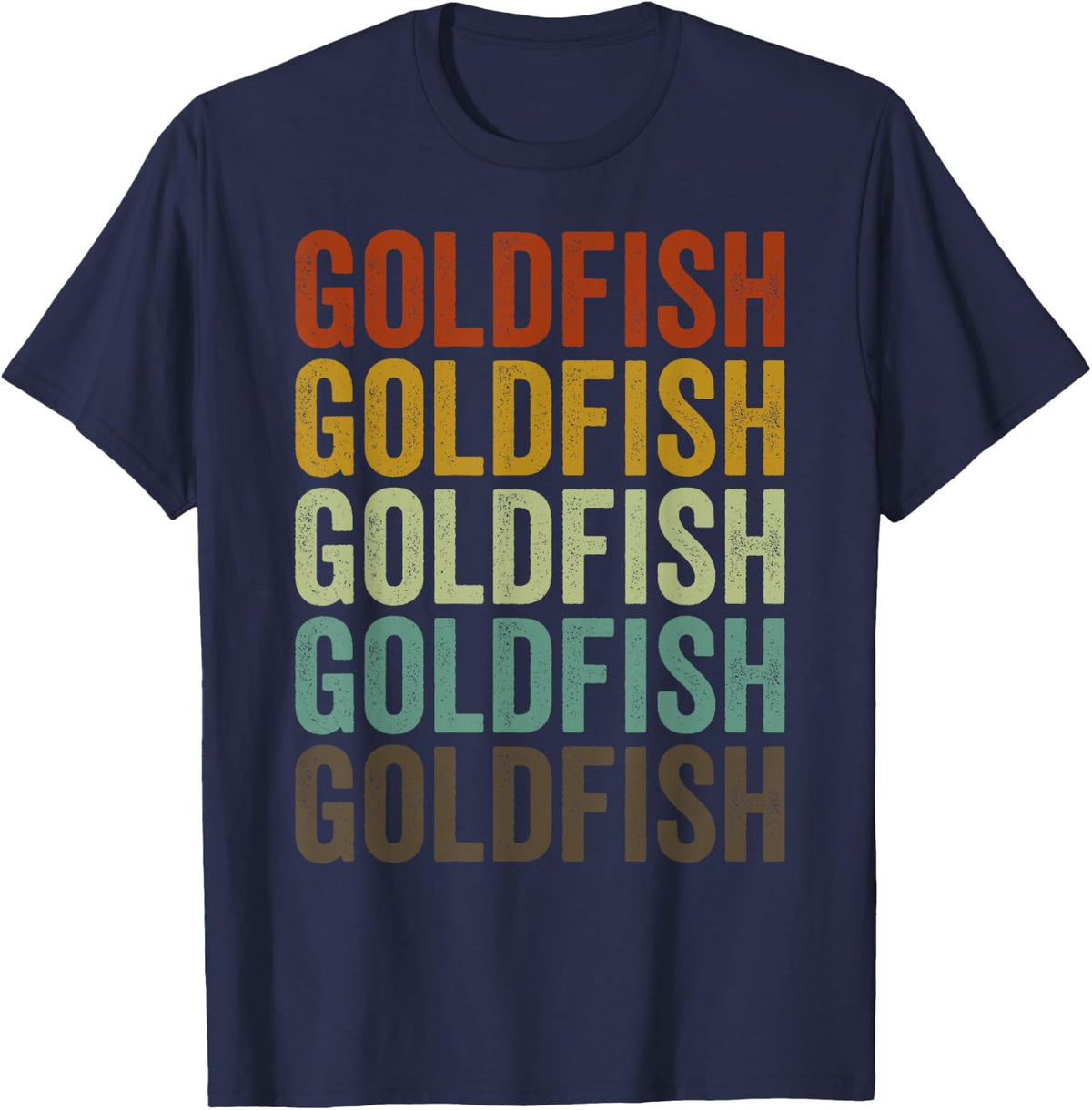 Goldfish Retro T-Shirt - Navy Blue