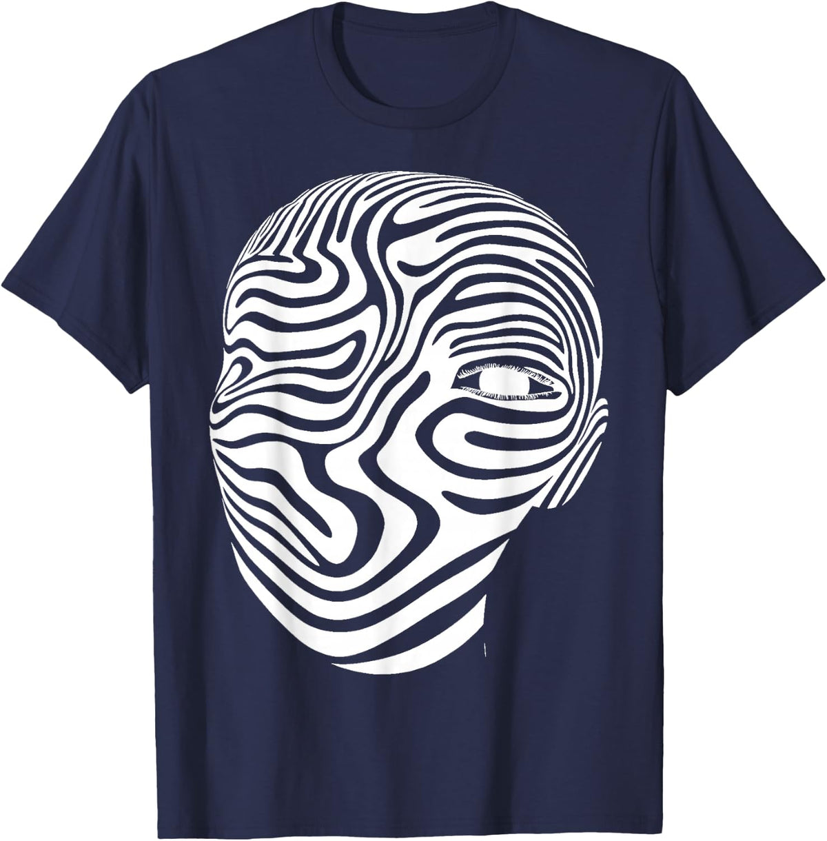 Artwork Designer White T-Shirt - Navy Blue