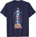 Funny Pigeon American USA Flag Memorial Day 4th of July T-Shirt - Navy Blue