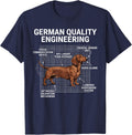 Cute Dachshund Art for Men Women Weenie Dog Dachshund Lover T-Shirt - Navy Blue
