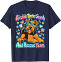 Airedale Terrier Search Rescue Team T-Shirt - Navy Blue