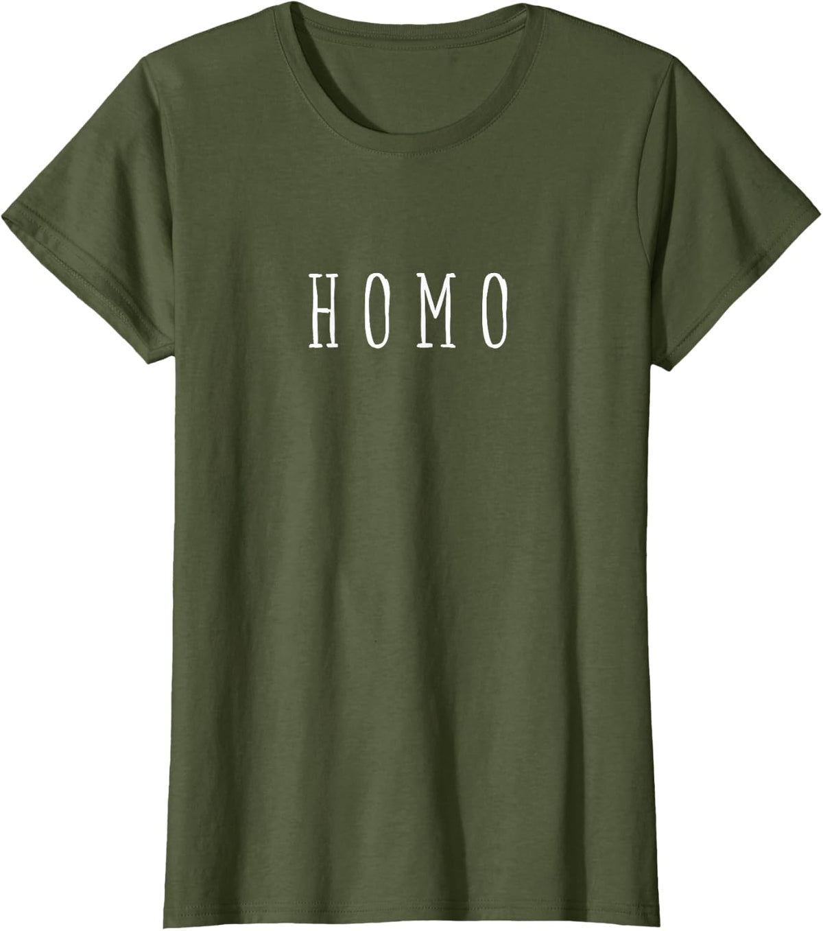 Homo Minimalist Homosexual - LGBTQ Pride T-Shirt - Olive Green