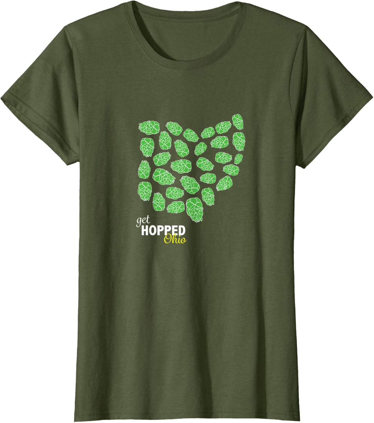 Ohio Craft Beer OH Brewers and Breweries Gift T-Shirt - Olive Green