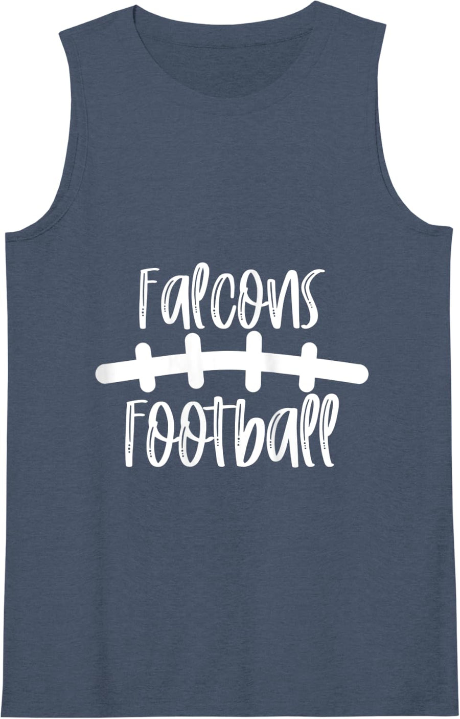 Womens Falcons Football School Spirit Team Mascot Game Night Tank Top - Navy Blue