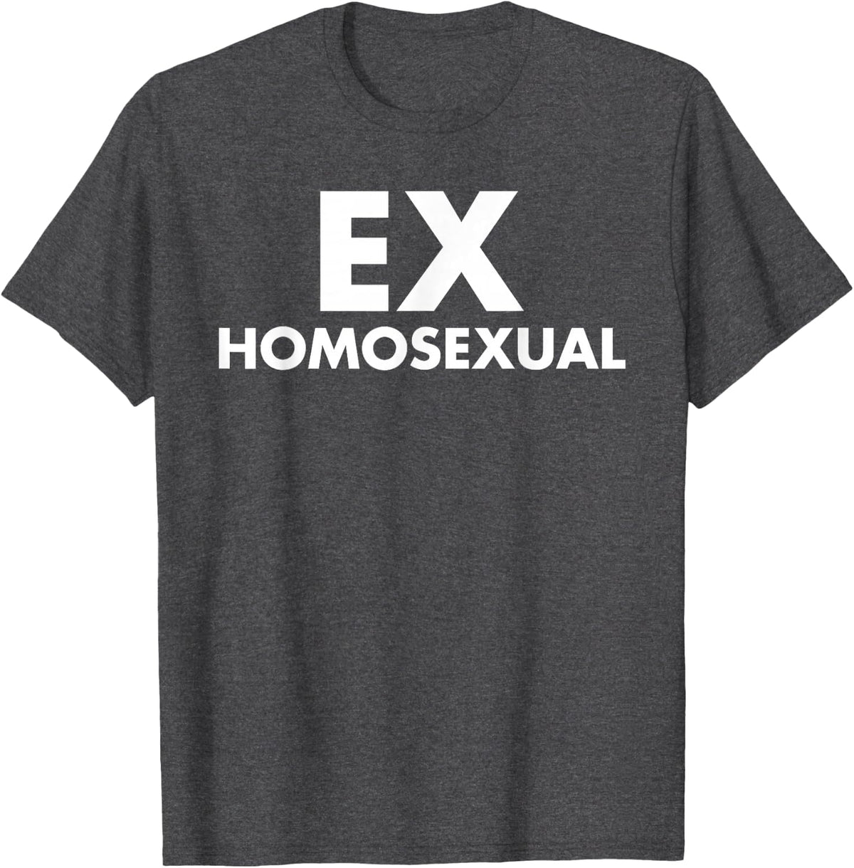 Ex Homosexual Funny LGBT Pride Month T-Shirt - Dark Heather Grey