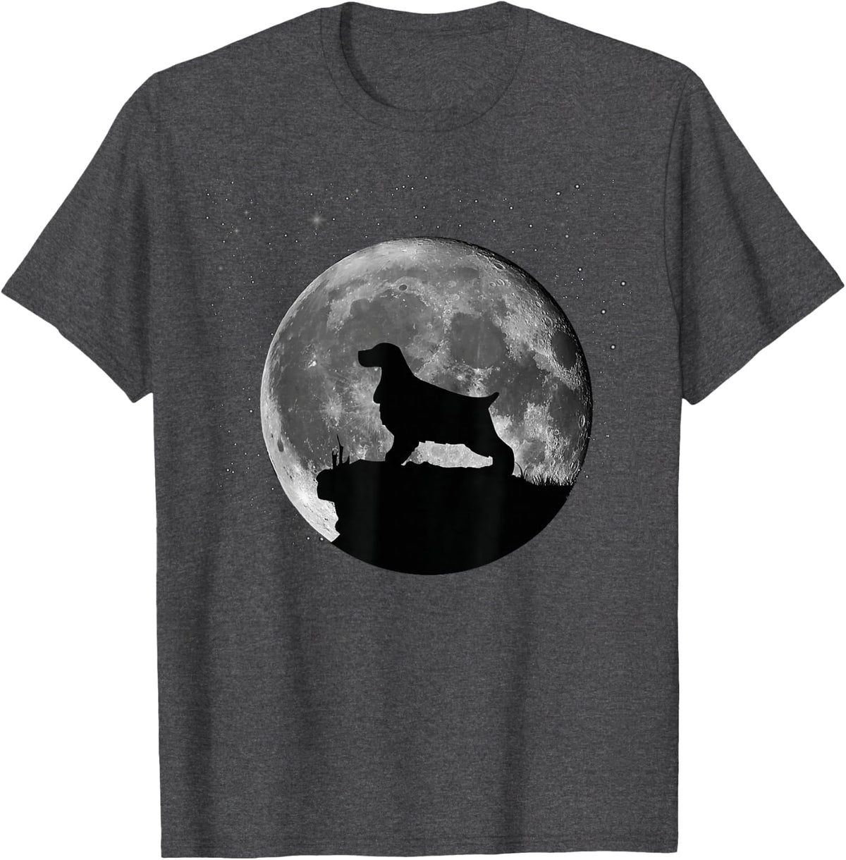 English Cocker Spaniel Dog T-Shirt - Dark Heather Grey