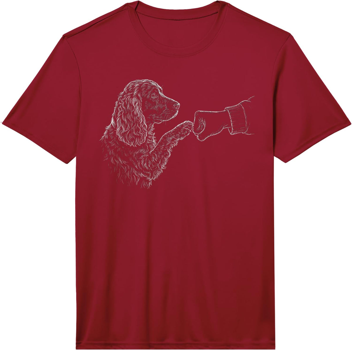 Men's Cocker Spaniel Fist Bump Dog Owner Friendship Men Women Performance T-Shirt - Red