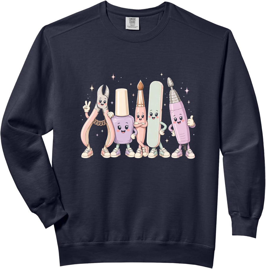 Nail Technician Manicure Manicurist Nail Tech Comfort Colors Adult Sweatshirt - Adult Unisex Navy