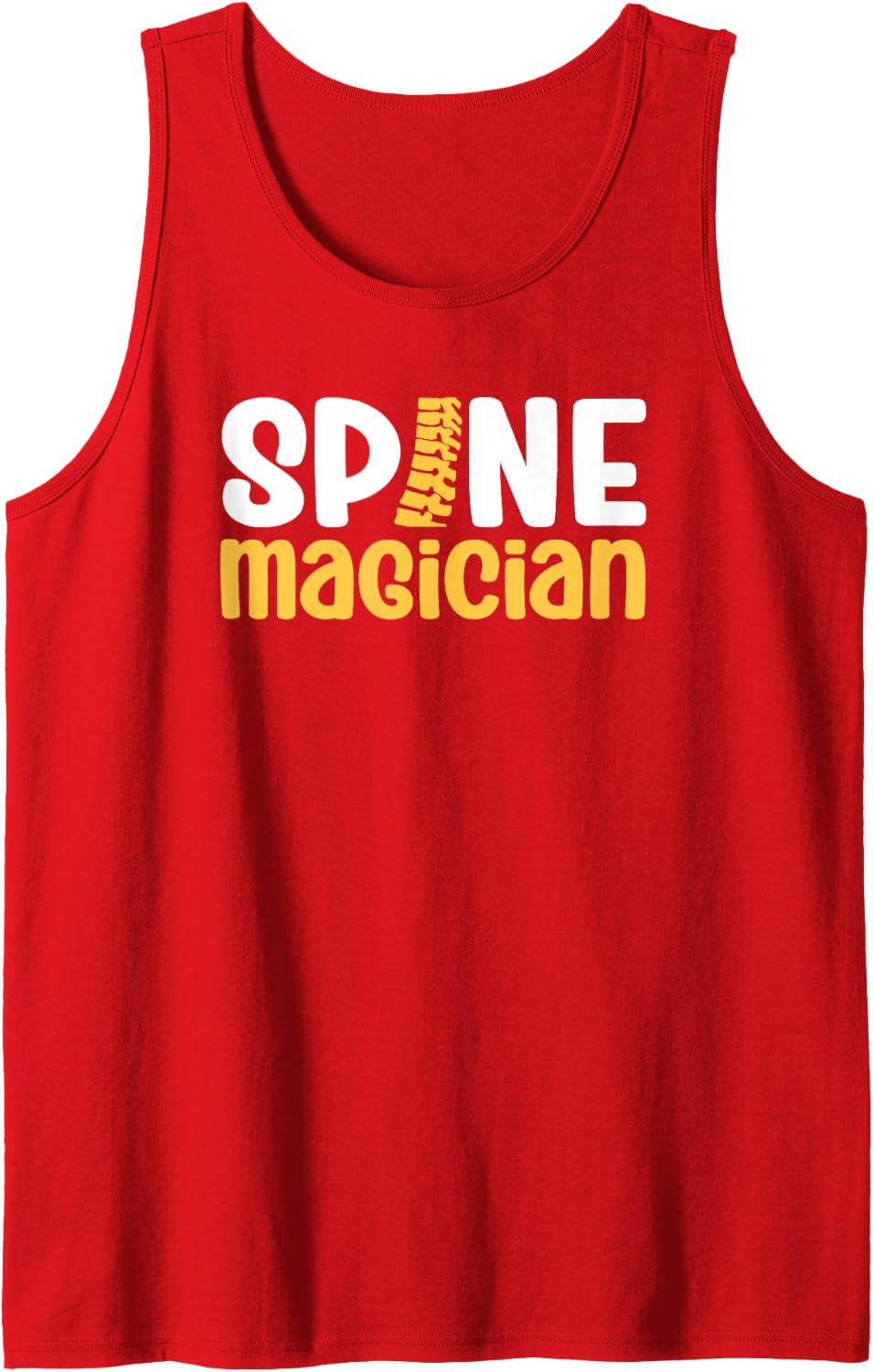 Spine Magician Chiropractic Physical Therapist Chiro Sleeveless Tank Top - Red