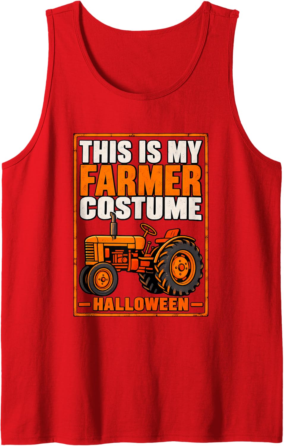 This is My Farmer Costume Halloween Farmer Costume Sleeveless Tank Top - Red