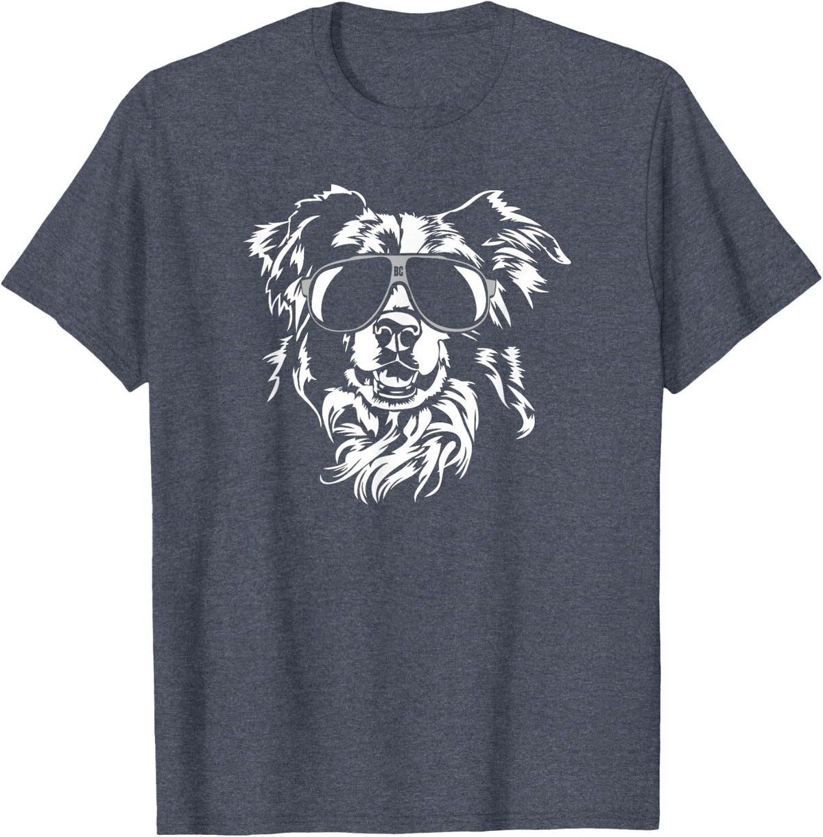 Funny Border Collie T-Shirt dog hund tee Shirt gift - Heather Blue