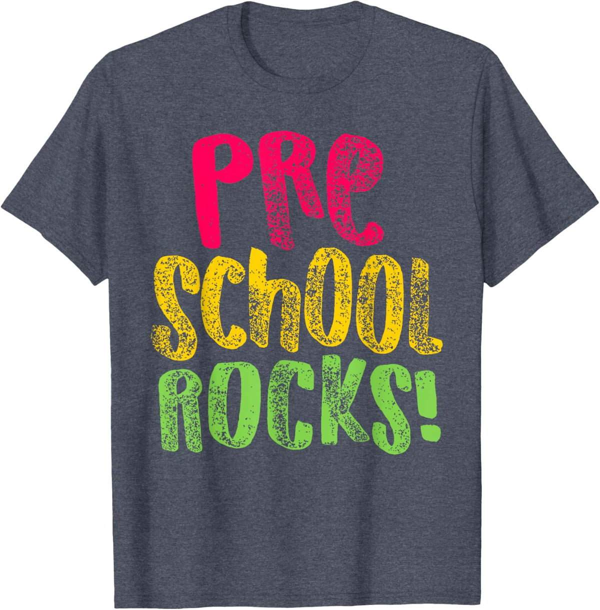 Preschool Rocks Shirt for Teachers Men Women Kids T-Shirt - Heather Blue