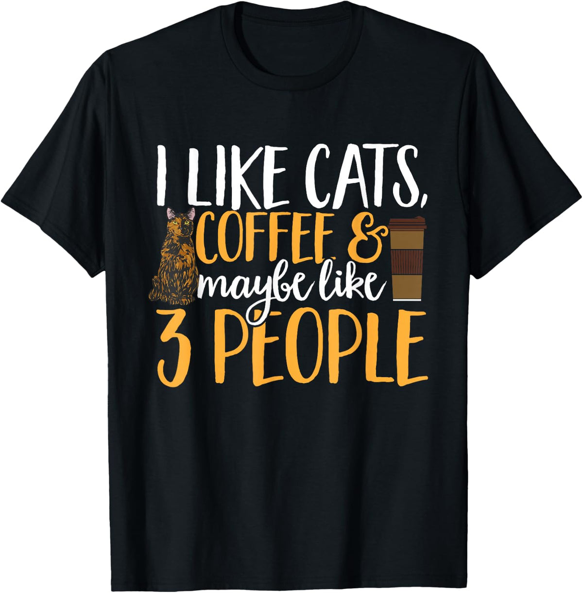 Tortoiseshell Cat Tortie T-Shirt - Black