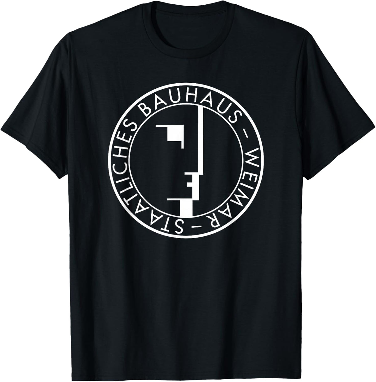Bauhaus Logo from 1919-100 Years Bauhaus Design School T-Shirt - Black