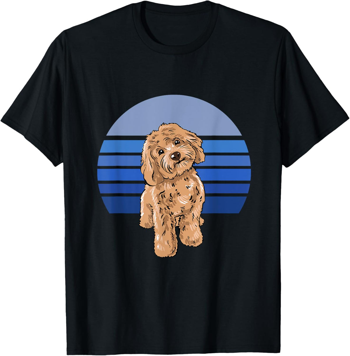 Retro Cockapoo Dog Illustration Cockapoo Owner Love T-Shirt - Black