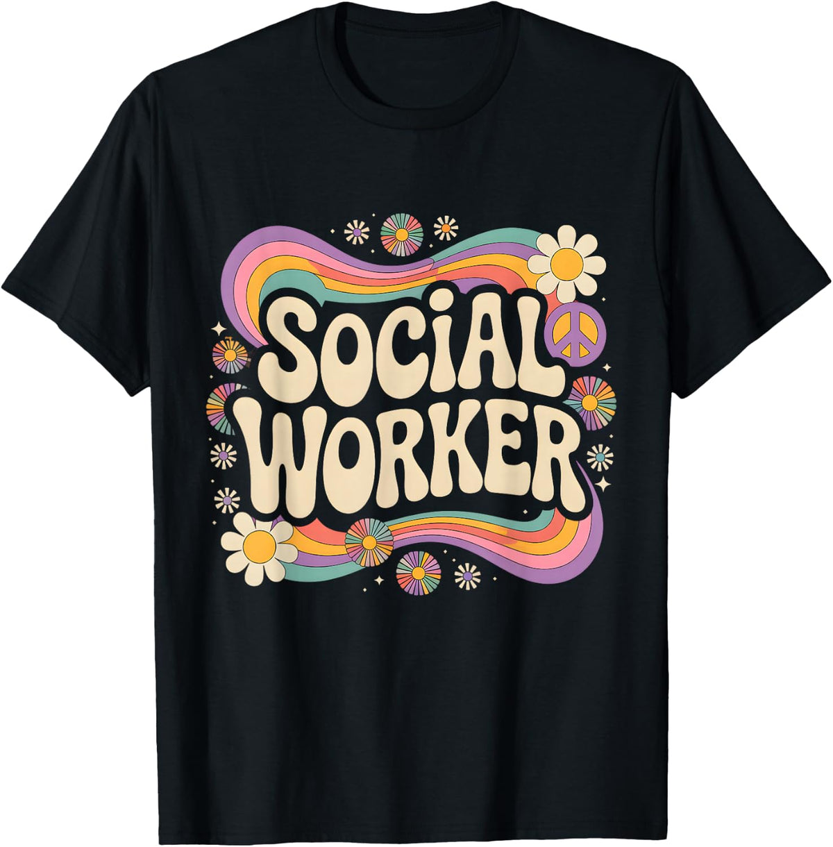 Social Worker Social Work Month T-Shirt - Black