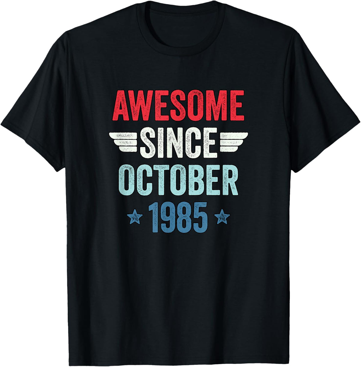 Awesome Since October 1985 T-Shirt - Black