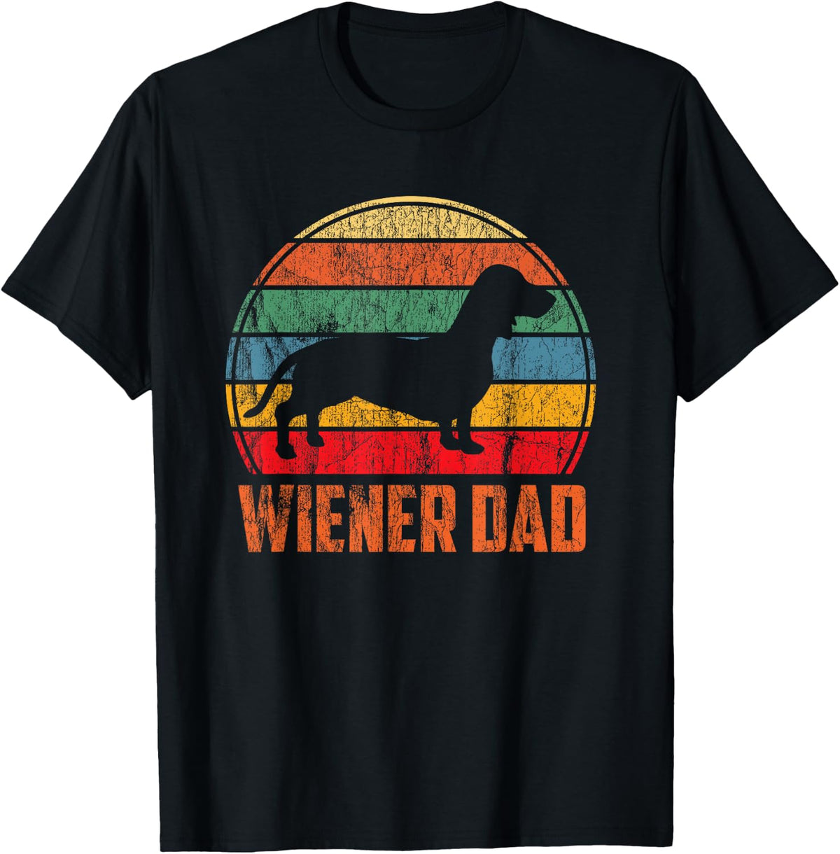 Vienna Dog Dad - Funny Dachshund Gift - Cute Dog T-Shirt - Black