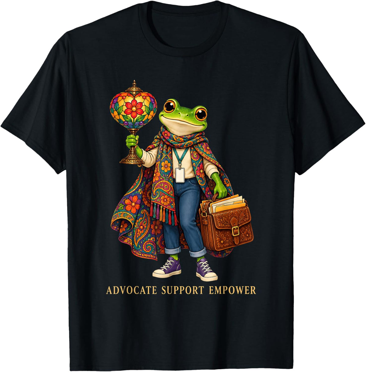 MSW Frog Social Worker Case Manager T-Shirt - Black