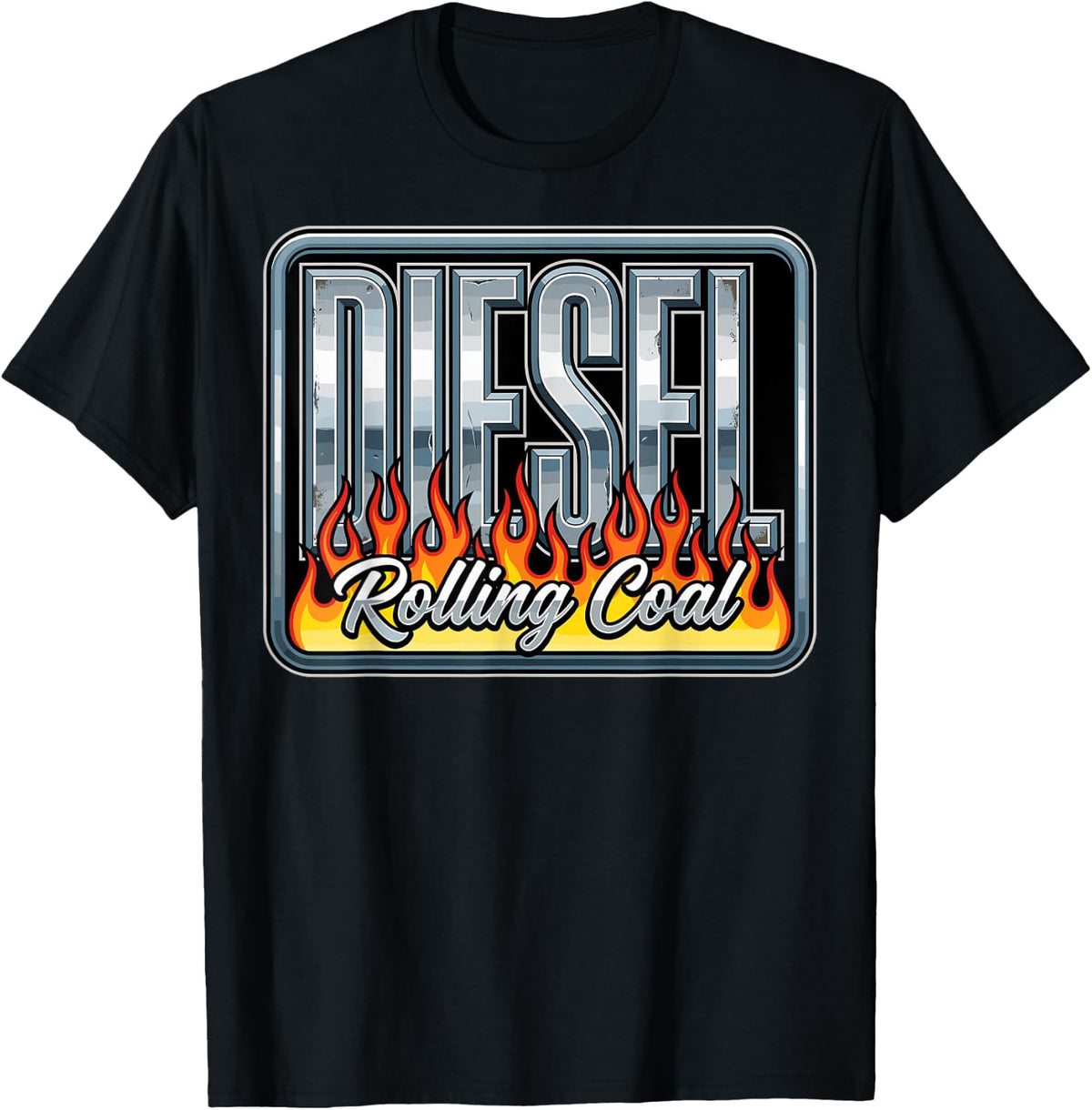 Diesel Rolling Coal Trucker Semi Truck Driver Tee Trucking T-Shirt - Black