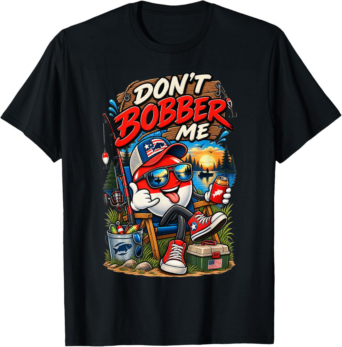 Don’t Bobber Me Funny Fishing Shirt T-Shirt - Black