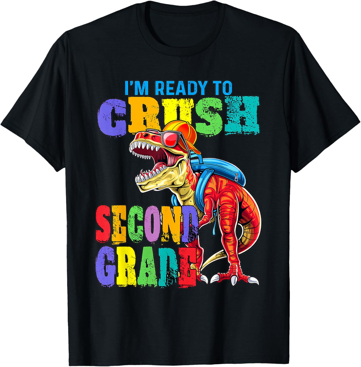 I'm Ready to Crush 2nd Grade Boy Back to School Second Grade T-Shirt - Black