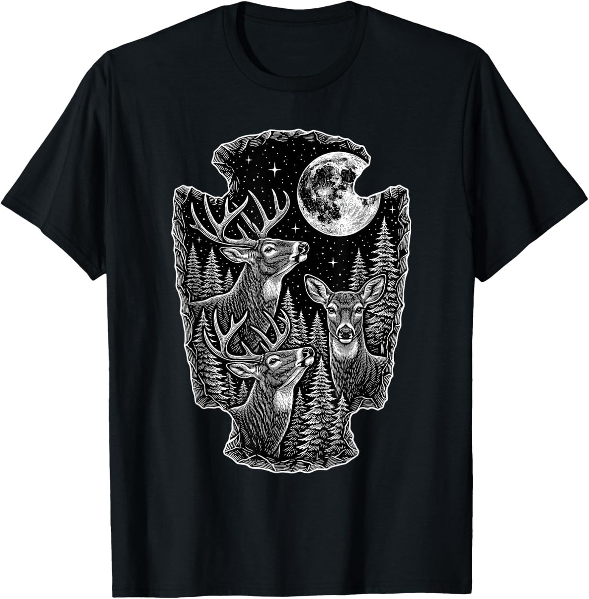 Arrowhead Collector Whitetail Arrowhead Hunting T-Shirt - Black
