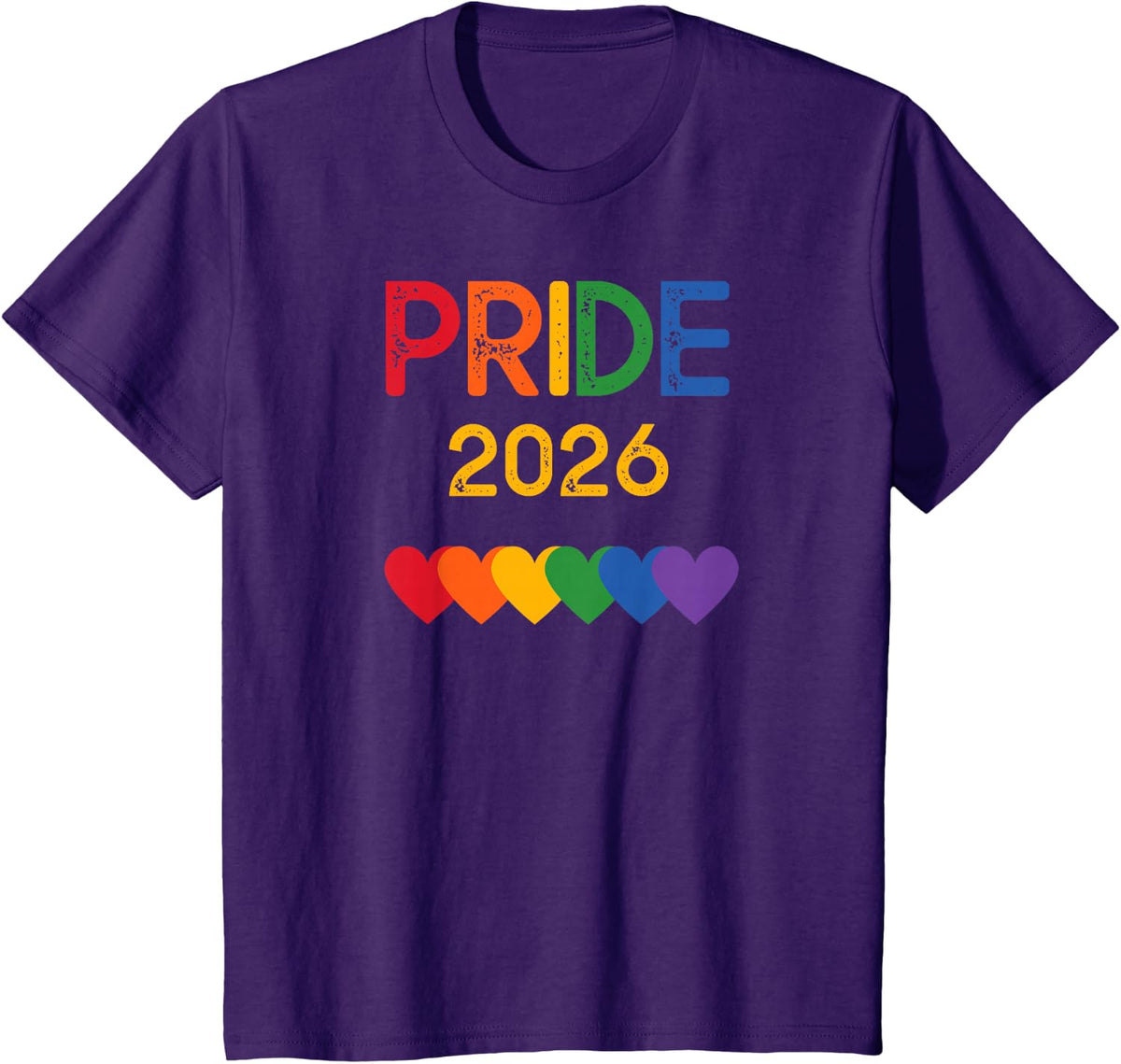 Gay Pride 2026 LGBT Pride Month Rainbow Celebration T-Shirt - Purple