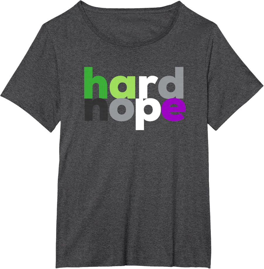hard nope Aroace Pride LGBTQ, LGBT Aro Ace Aromantic Asexual T-Shirt - Dark Heather Grey