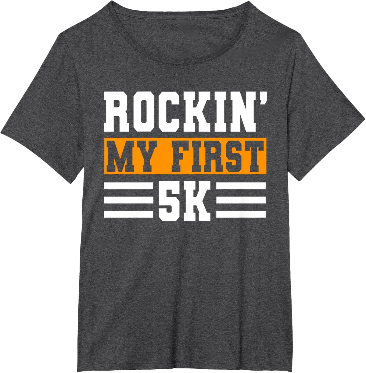 5 Km Road Race Marathoner Athlete Runner My First 5k Run T-Shirt - Dark Heather Grey